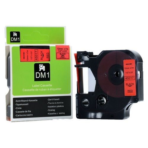 DM-45017 BLACK ON RED 12MM X 7MET