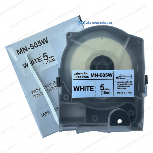 MN-505W - Nhãn 6mm màu trắng cho MAX LM-550